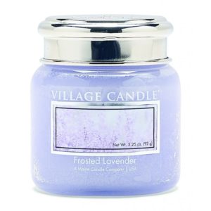 VILLAGE CANDLE Vonná sviečka v skle, Mrazivá Levanduľa 92g
