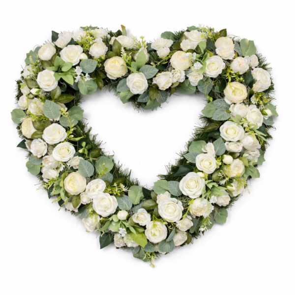 Srdcový veniec z kvetov