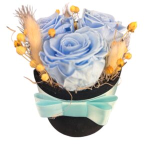 Box stabilizovaných ruží DECOR Velur - Light Blue 3