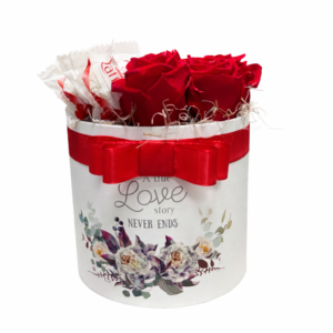 Stabilizované ruže Raffaello v boxe